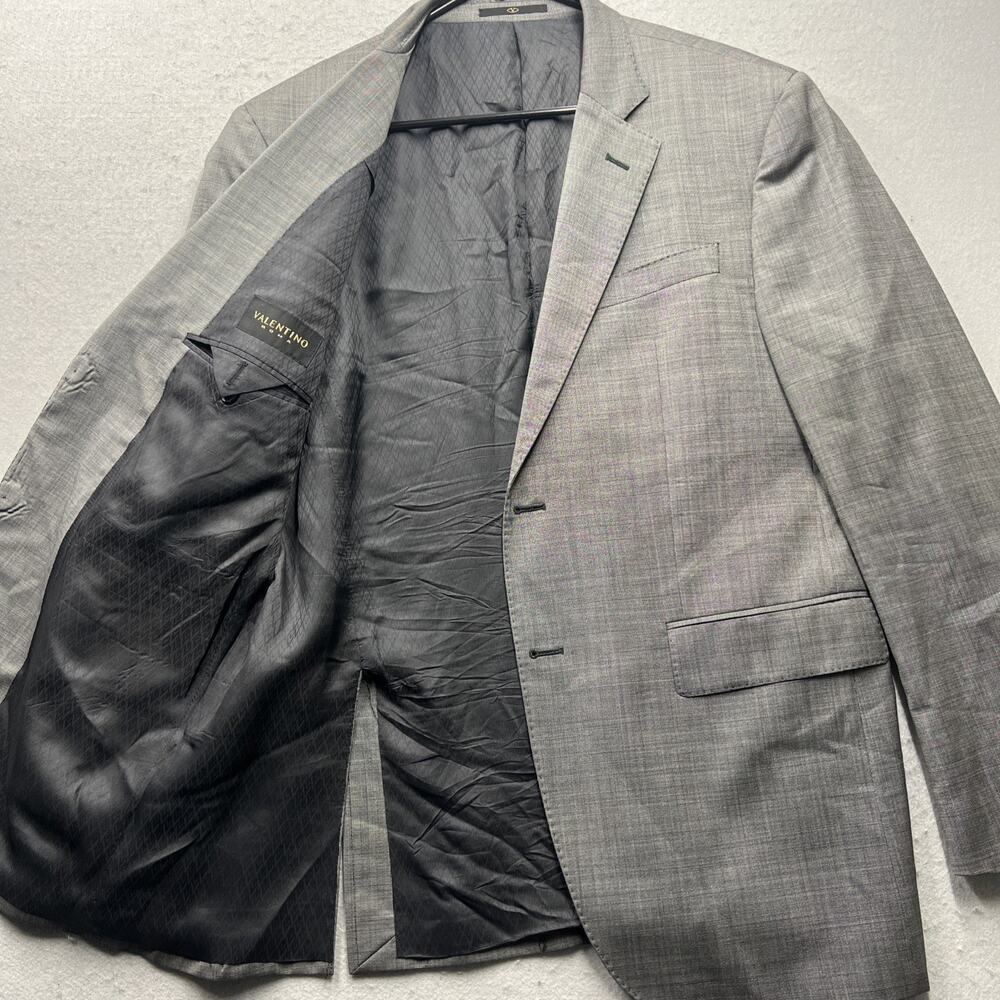 Valentino Roma Gray Wool Blazer‎ 52 6R Mens Italy Designer